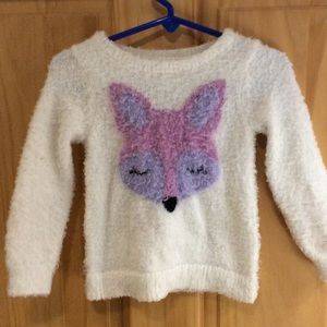 Cat and jack soft and fuzzy fox sweater.